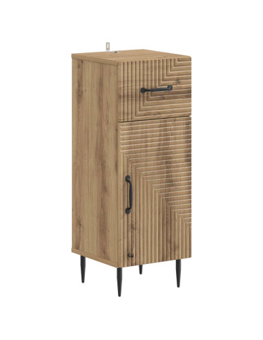 Mobiletto da Bagno HAARLEM Rovere Artigianale 30 x 31 x 80 cm