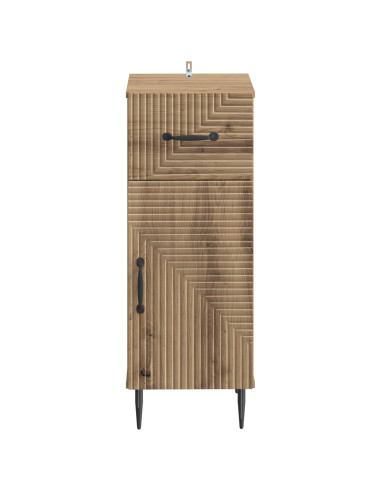 Mobiletto da Bagno HAARLEM Rovere Artigianale 30 x 31 x 80 cm