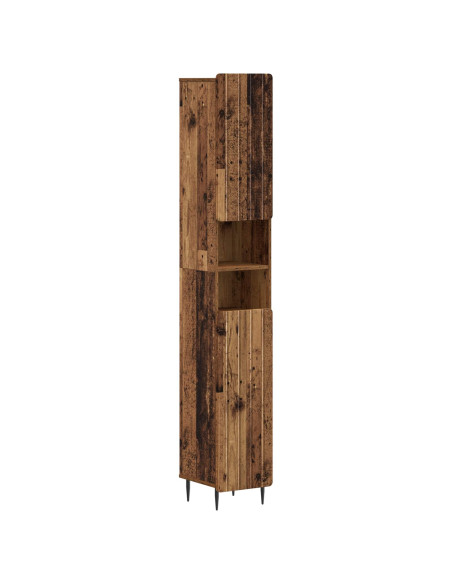 Armadio da Bagno con Ripiano Aperto ZWOLLE Legno antico