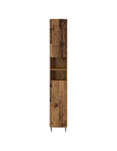 Armadio da Bagno con Ripiano Aperto ZWOLLE Legno antico