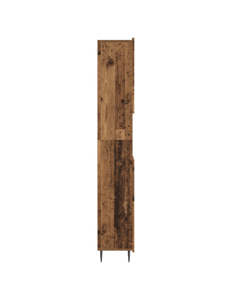 Armadio da Bagno con Ripiano Aperto ZWOLLE Legno antico