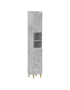 Armadio da Bagno con Ripiano Aperto DELFT Grigio Cemento