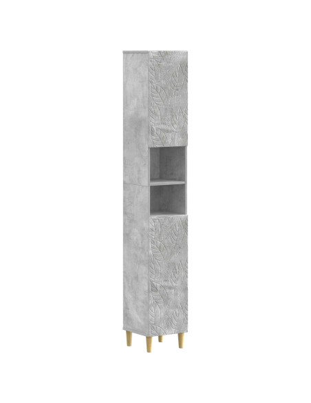 Armadio da Bagno con Ripiano Aperto DELFT Grigio Cemento