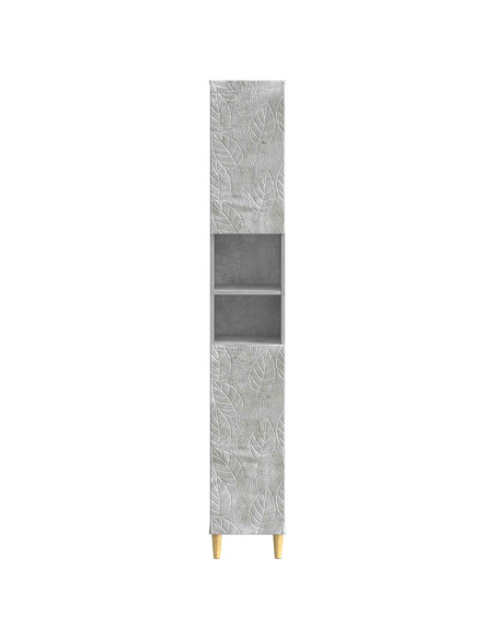 Armadio da Bagno con Ripiano Aperto DELFT Grigio Cemento