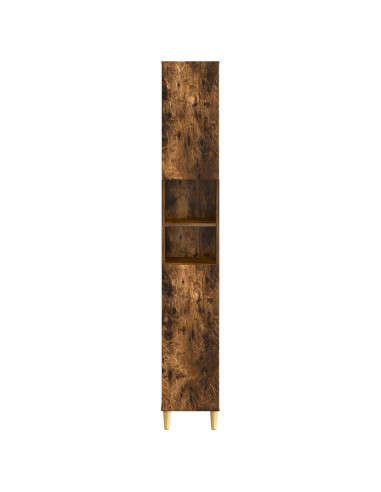 Armadio da Bagno con Ripiano Aperto DELFT Rovere Fumo