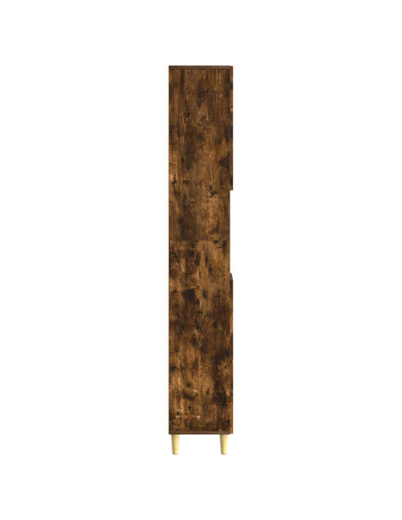 Armadio da Bagno con Ripiano Aperto DELFT Rovere Fumo