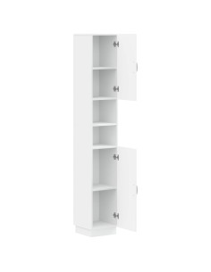 Armadio da Bagno con Ripiano Aperto HOORN Bianco 2