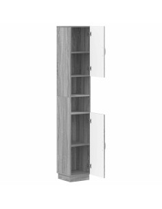 Armadio da Bagno con Ripiano Aperto HOORN Sonoma grigio 2