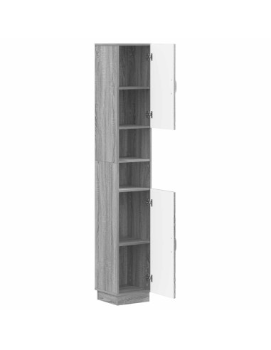 Armadio da Bagno con Ripiano Aperto HOORN Sonoma grigio