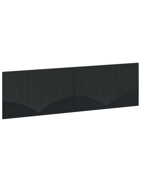 Testiera da Muro HOORN Nero Legno ingegnerizzato