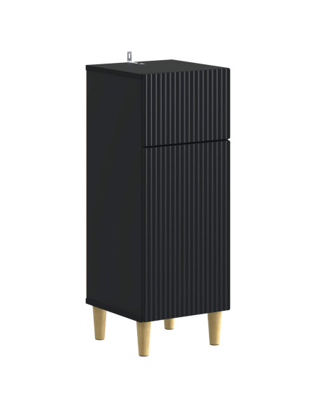 Mobiletto da Bagno ARNHEM Nero 30 x 31 x 80 cm