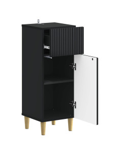 Mobiletto da Bagno ARNHEM Nero 30 x 31 x 80 cm 2