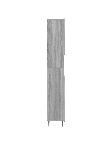 Armadio da Bagno con Ripiano Aperto ZWOLLE Sonoma grigio