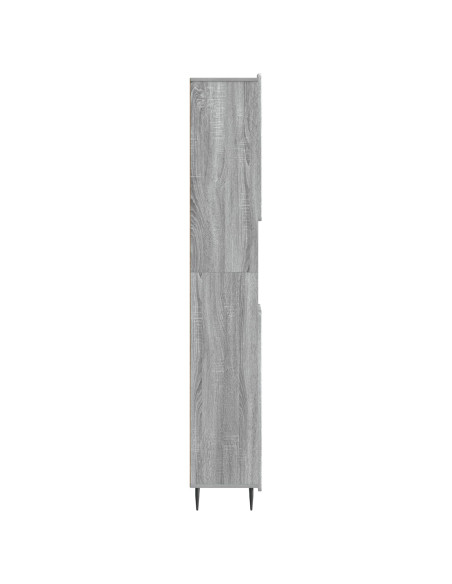 Armadio da Bagno con Ripiano Aperto ZWOLLE Sonoma grigio