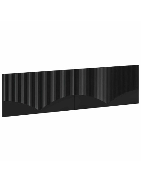 Testiera da Muro HOORN Nero Legno ingegnerizzato