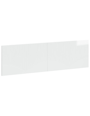 Testiera da Muro HOORN Bianco Lucido Legno ingegnerizzato