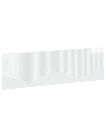 Testiera da Muro HOORN Bianco Lucido Legno ingegnerizzato
