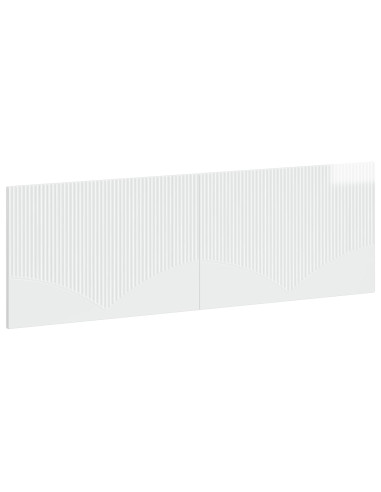Testiera da Muro HOORN Bianco Lucido Legno ingegnerizzato