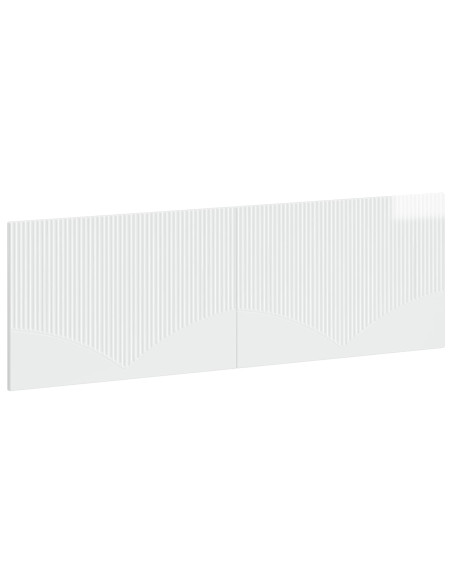 Testiera da Muro HOORN Bianco Lucido Legno ingegnerizzato