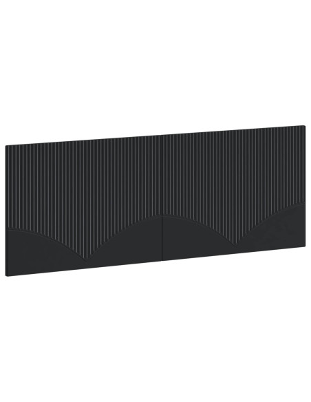 Testiera da Muro HOORN Nero Legno ingegnerizzato