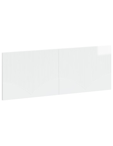 Testiera da Muro HOORN Bianco Lucido Legno ingegnerizzato