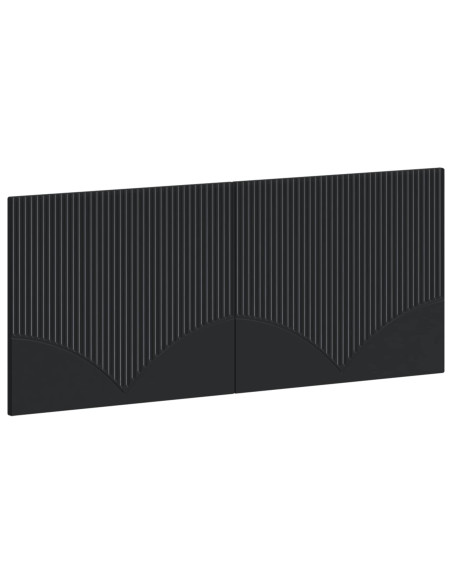 Testiera da Muro HOORN Nero Legno ingegnerizzato