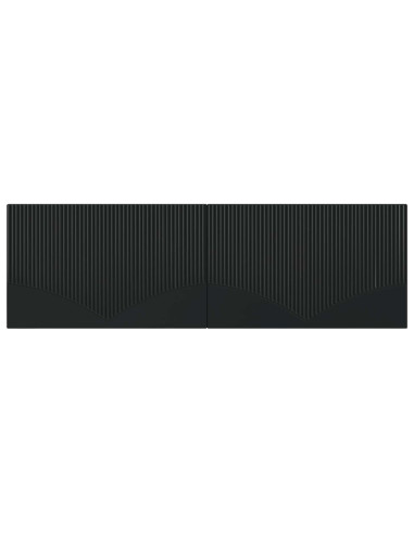 Testiera da Muro HOORN Nero Legno ingegnerizzato