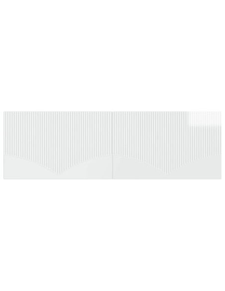 Testiera da Muro HOORN Bianco Lucido Legno ingegnerizzato