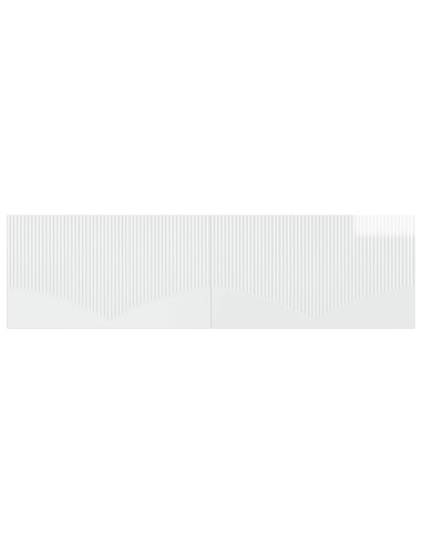 Testiera da Muro HOORN Bianco Lucido Legno ingegnerizzato