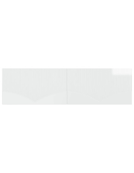 Testiera da Muro HOORN Bianco Lucido Legno ingegnerizzato