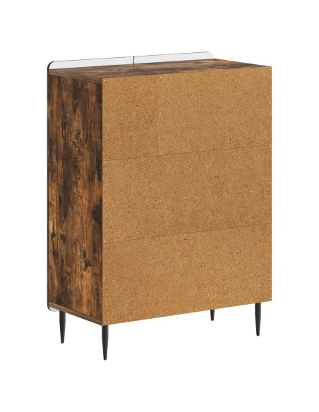 Mobiletto da Bagno ZWOLLE Rovere Fumo 59,5 x 31 x 79,5 cm