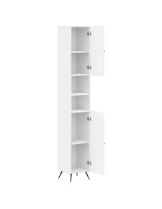 Armadio da Bagno con Ripiano Aperto BREDA Bianco 2