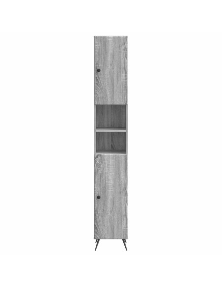 Armadio da Bagno con Ripiano Aperto BREDA Sonoma grigio
