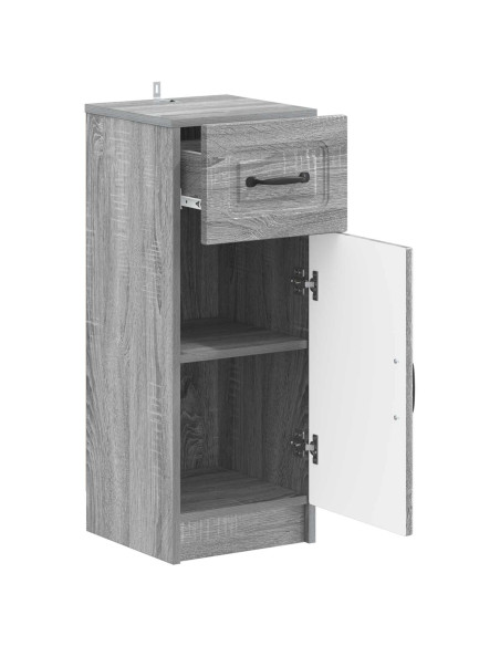 Mobiletto da Bagno UTRECHT Sonoma grigio 30 x 31 x 77 cm
