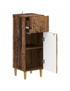 Mobiletto da Bagno DELFT Legno antico 30 x 31 x 80 cm 2