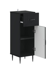 Mobiletto da Bagno HAARLEM Nero 30 x 31 x 80 cm 2