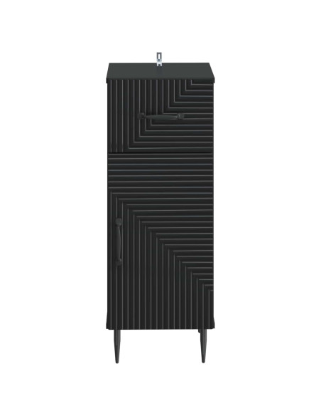 Mobiletto da Bagno HAARLEM Nero 30 x 31 x 80 cm