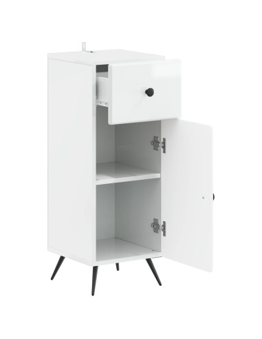 Mobiletto da Bagno BREDA Bianco Lucido 30 x 31 x 80 cm