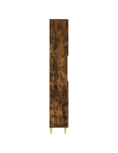 Armadio da Bagno con Ripiano Aperto ARNHEM Rovere Fumo