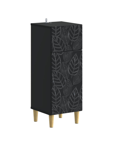 Mobiletto da Bagno DELFT Nero 30 x 31 x 80 cm