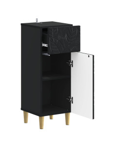 Mobiletto da Bagno DELFT Nero 30 x 31 x 80 cm 2