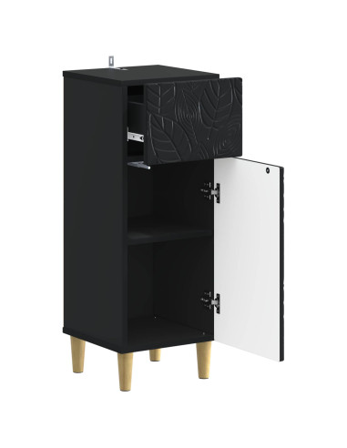 Mobiletto da Bagno DELFT Nero 30 x 31 x 80 cm
