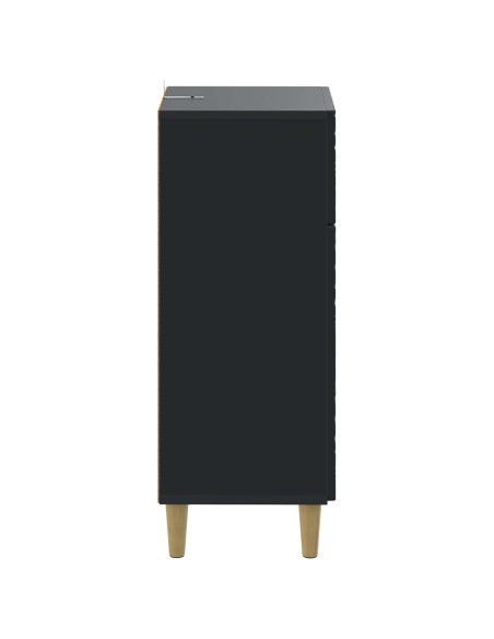 Mobiletto da Bagno DELFT Nero 30 x 31 x 80 cm