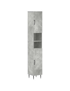 Armadio da Bagno con Ripiano Aperto HAARLEM Grigio Cemento
