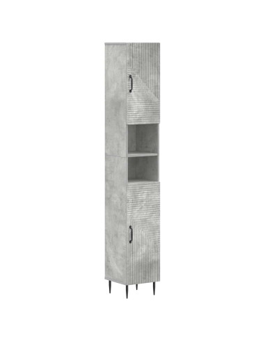 Armadio da Bagno con Ripiano Aperto HAARLEM Grigio Cemento