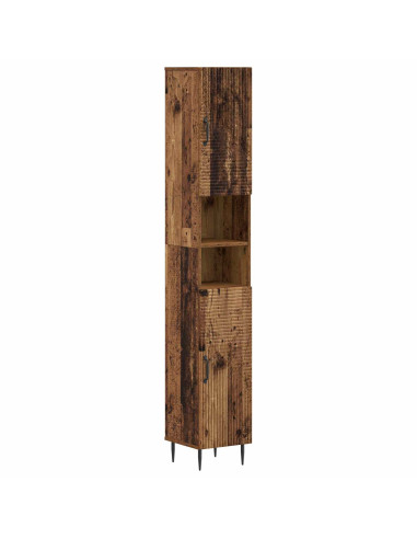 Armadio da Bagno con Ripiano Aperto HAARLEM Legno antico