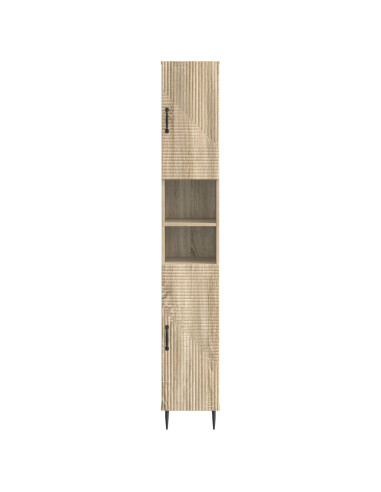 Armadio da Bagno con Ripiano Aperto HAARLEM Rovere Sonoma