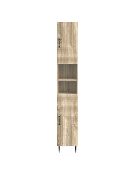 Armadio da Bagno con Ripiano Aperto HAARLEM Rovere Sonoma