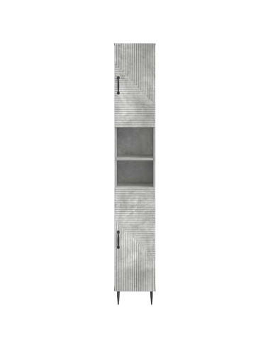 Armadio da Bagno con Ripiano Aperto HAARLEM Grigio Cemento