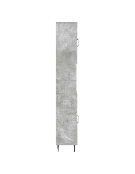 Armadio da Bagno con Ripiano Aperto HAARLEM Grigio Cemento